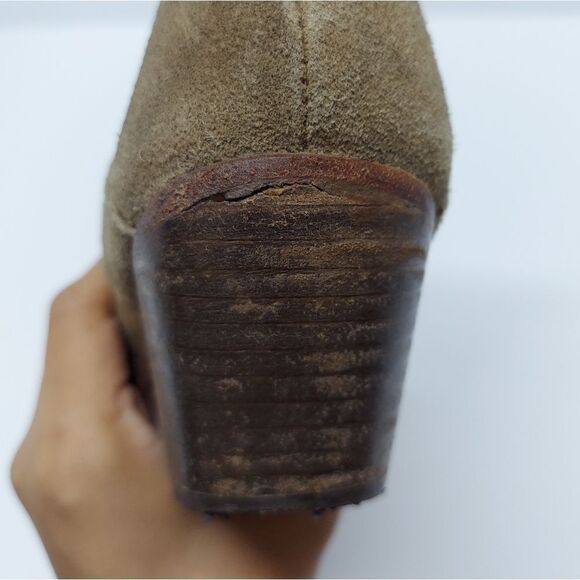 FREE PEOPLE Venture Suede Woven Leather Ankle Bootie Size 7 - Picture 7 of 11